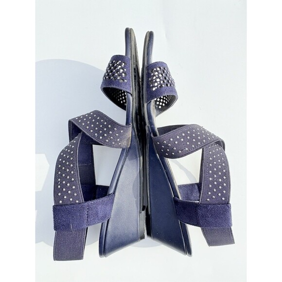 Coach and Four Navy Blue Strappy Sandals – Women’s Size 6 M - Picture 6 of 10